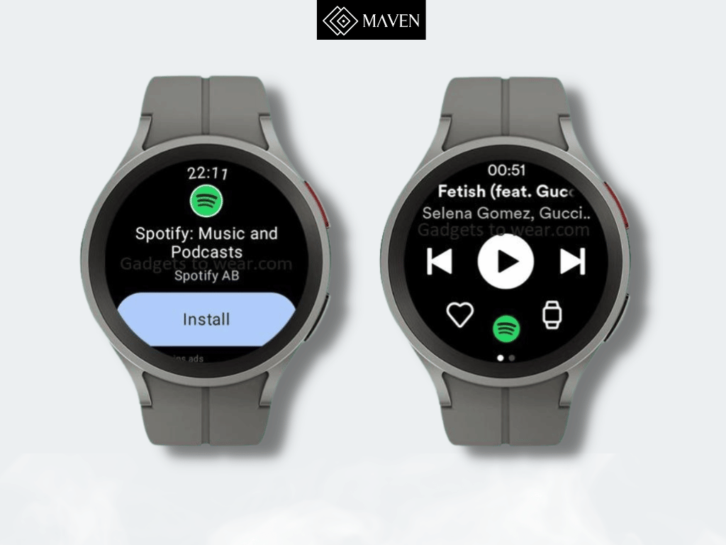 Spotify app for smartwatch