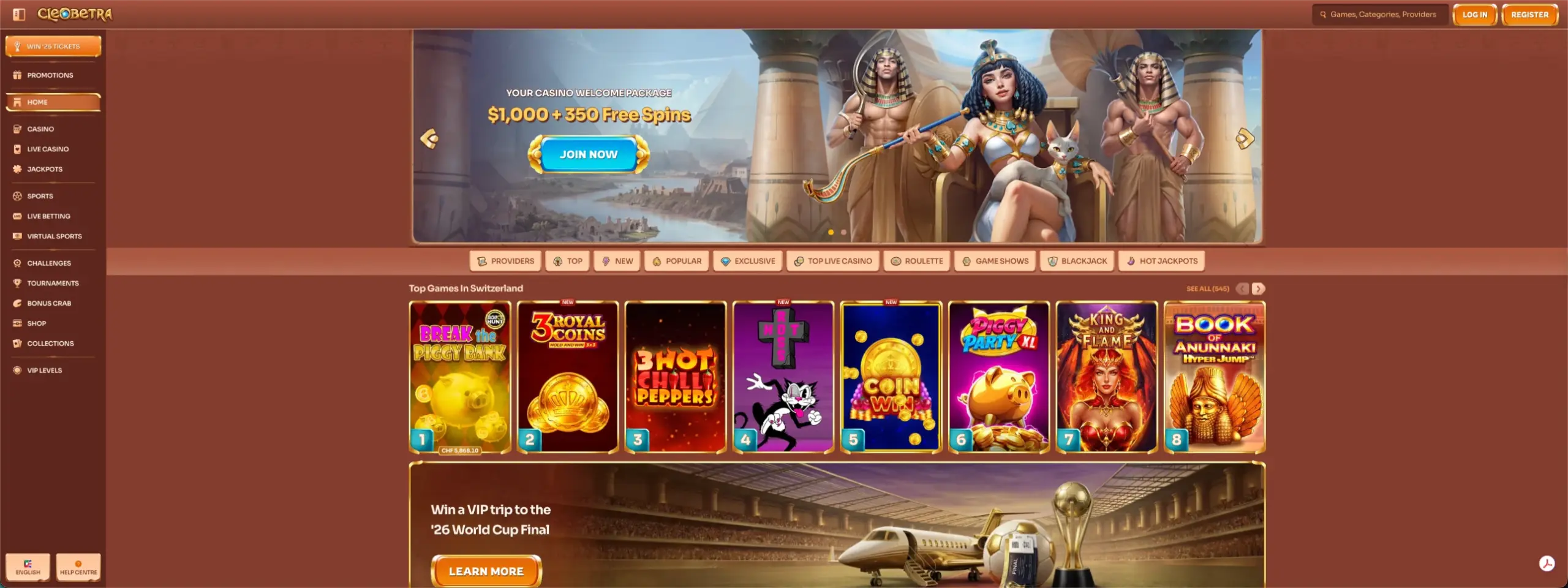 Cleobetra casino - GC landing page